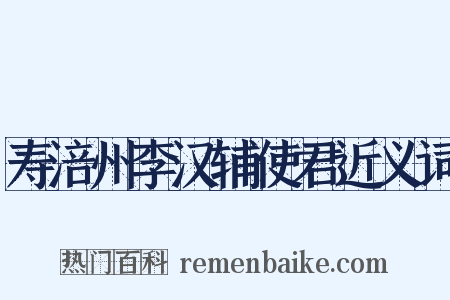 寿涪州李汉辅使君近义词是什么意思的图片